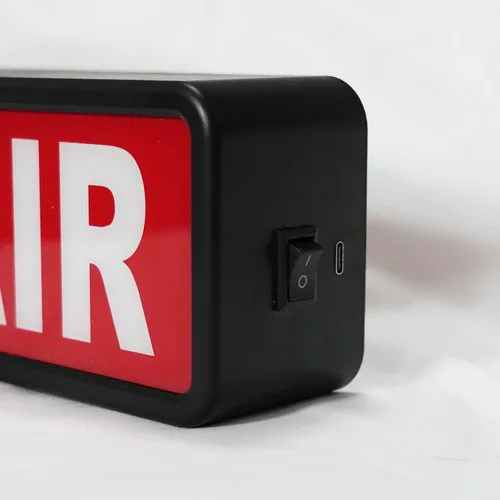 Miniatura 4 de Señal de "ON AIR" con luz LED para estudio de grabación. Señal de advertencia para estudios