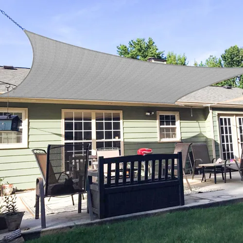 Miniatura 7 de Toldo parasol rectangular de 12 x 24 pies para patio, patio trasero, tela permeable para césped, jardín, actividades al aire libre, color gris claro