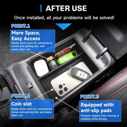 Miniatura 4 de SXCY Para Hyundai Tucson 2025 2026 [SE/SEL] Organizador de consola central para Hyundai Tucson 2025 2026 Accesorios para Hyundai Tucson 2025 2026