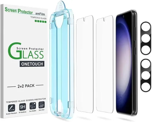Miniatura 11 de amFilm OneTouch - Protector de pantalla para Samsung Galaxy S22 Plus de 6.6 pulgadas, Samsung Galaxy S22 + 6.6 pulgadas, dureza 9H con protector