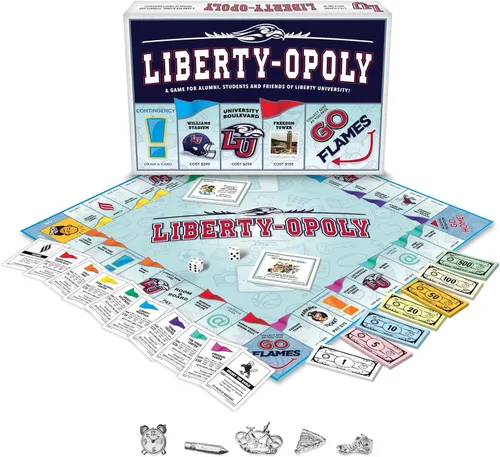 Miniatura 3 de Late for The Sky Liberty-Opoly - Juego de mesa familiar Liberty University, estilo Opoly, edades 8+, 2-6 jugadores, ex alumnos y regalo
