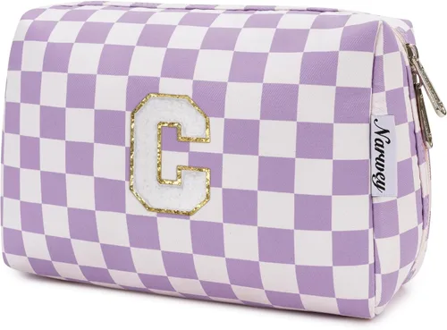 Miniatura 133 de Narwey Bolsa de maquillaje con inicial, regalos de graduación para adolescentes, niñas, niños y adolescentes, cosas de moda de 6 a 18 años, bolsa
