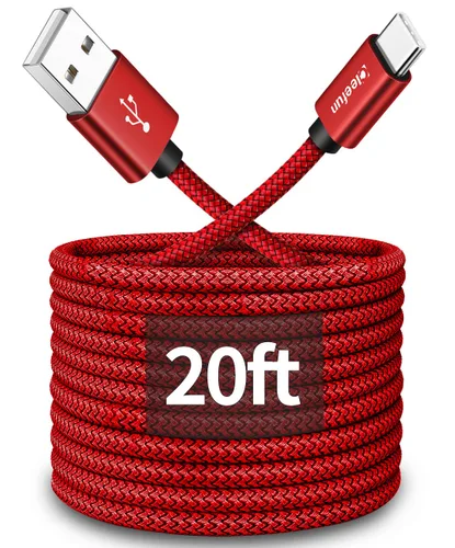 Miniatura 9 de CLEEFUN Cable largo USB C de 20 pies, cable de carga USB a USB-C, cable de carga tipo C de 20 pies para iPhone 16 serie 15, serie Samsung Galaxy