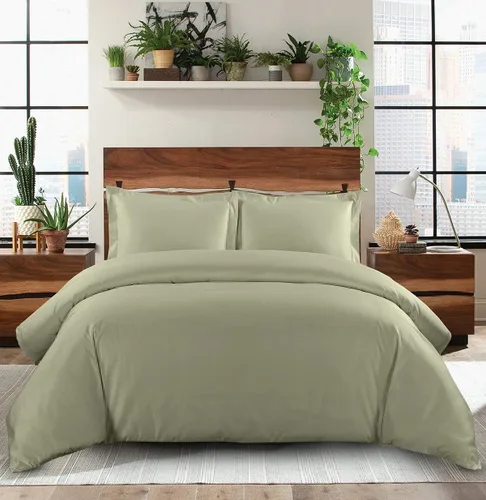 Miniatura 8 de Royal Hotel Bedding Funda de edredón de 500 hilos, 100% algodón, cierre de botón, suave y fresco, juego de funda de edredón de 2 piezas, tamaño Negro