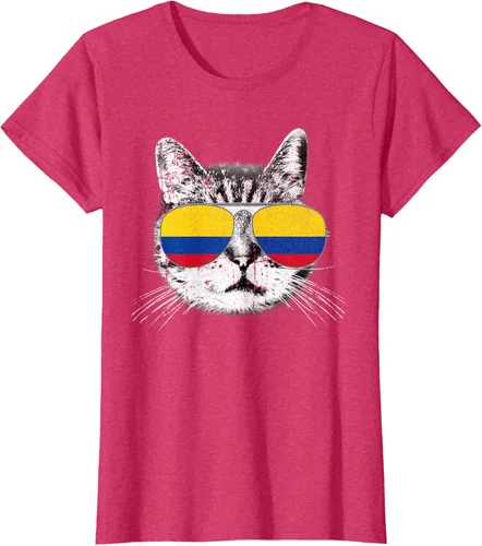 Miniatura 11 de Camisa de bandera de Colombia, orgullo colombiano, gato, hombres, mujeres, niños, camiseta de regalo