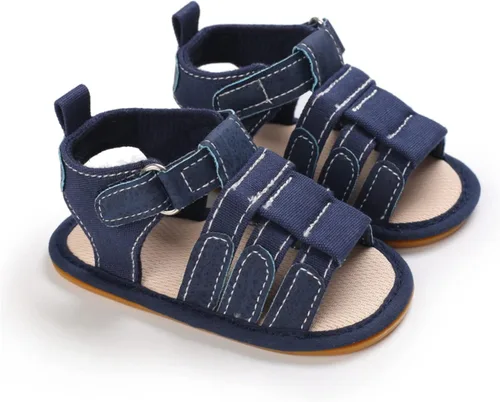 Miniatura 4 de myppgg Sandalias de verano antideslizantes de suela suave para bebés y niños y niñas, zapatos de cuna de algodón para niños pequeños primeros