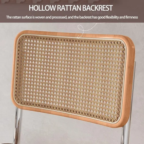 Miniatura 6 de Sillas de comedor de ratán, sillas de cocina, sillas de comedor modernas con madera maciza para cocina, sala de estar, silla de mediados de siglo