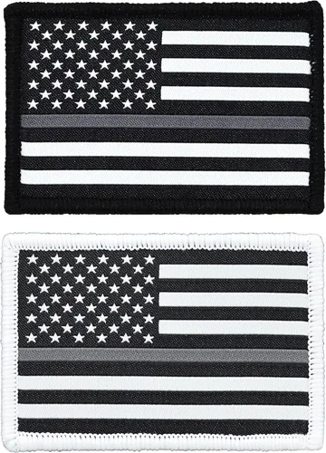 Miniatura 11 de Great 1 Thin Blue Line - Parches de bandera de Estados Unidos, aplicación de la ley y policía, apliques tácticos de gancho y bucle para sombreros