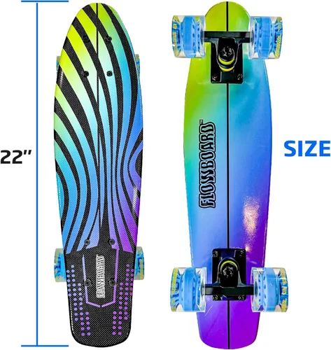 Miniatura 9 de Kids Complete Flowboard Skate Board W/Trucks and Light Up Wheels - Custom Scratch Free Graphics Great for Kids, Boys, Girls, Youth and Beginners 22