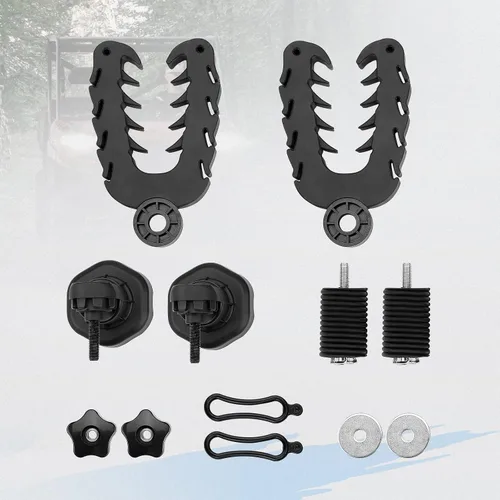 Miniatura 7 de KEMIMOTO Soporte para herramientas UTV, anclaje de amarre compatible con Polaris Ranger General, soporte para herramientas con amortiguadores