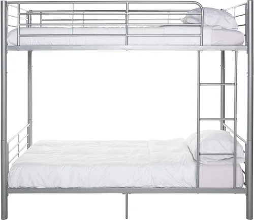 Miniatura 6 de Walker Edison Elodie - Litera de metal, cama individual sobre cama individual, color plateado