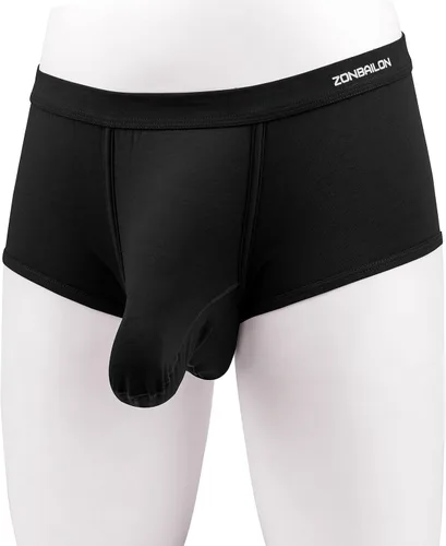 Miniatura 8 de ZONBAILON Men's Bulge Enhancing Brief Dual Pouch Underwear Breathable Bikinis Boxer Modal Trunk