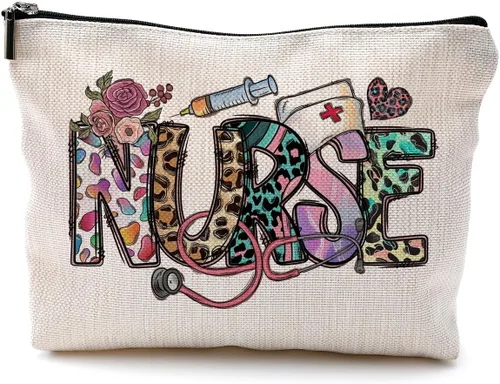 Miniatura 16 de Bolsas de enfermera para mujeres y estudiantes - Bolsas de cosméticos con cremallera B Style-enfermera-negro