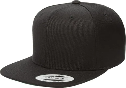 Miniatura 2 de Yupoong Sombrero personalizado. 6089M Snapback. Bordado. Coloque su propio diseño o logotipo de la empresa (negro), Negro
