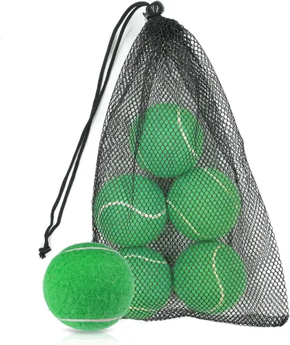 Miniatura 9 de Pelotas de tenis, 6 unidades, pelotas de tenis de entrenamiento, vienen con bolsa de malla para un fácil transporte, para principiantes, de alta