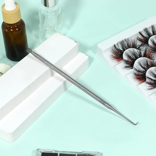 Miniatura 2 de Kit profesional 2 en 1 de elevación y tinte de pestañas, herramienta separadora de pestañas con peine, cepillo de permanente de pestañas de acero