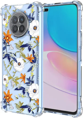Miniatura 14 de Funda para Huawei Nova Y61 Clear Flower Phone Case Soft TPU a prueba de golpes, antiarañazos, funda protectora para Huawei Nova Y61, flores coloridas
