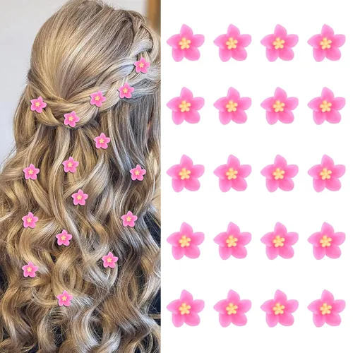 Miniatura 13 de YISSION Mini pinzas para el pelo de flores, horquillas y pasadores para niñas, mujeres