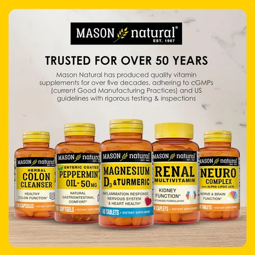 Miniatura 7 de Mason Natural Zinc 50 mg, apoya la función inmune y la salud antioxidante, 100 tabletas, paquete de 3