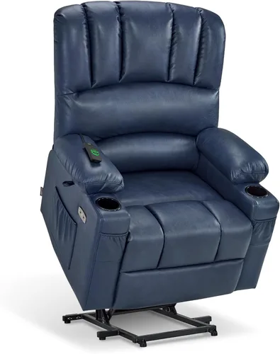 Miniatura 15 de MCombo Silla reclinable de elevación eléctrica extragrande para ancianos, silla elevadora con calor y masaje, reclinable para personas grandes
