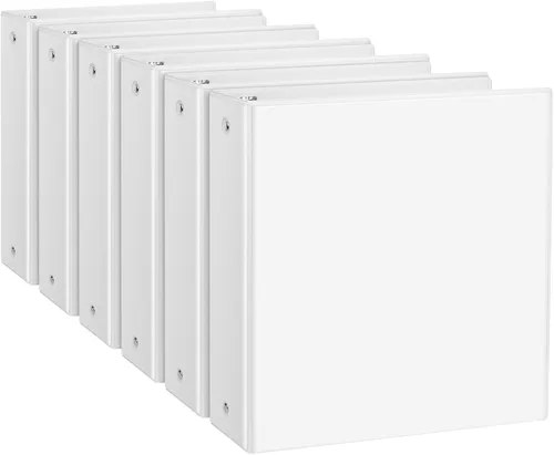Miniatura 34 de CIXILDTS Carpeta de anillos redondos de 1 pulgada, carpeta estándar de 3 anillos para papel tamaño carta, carpetas de vista de presentación