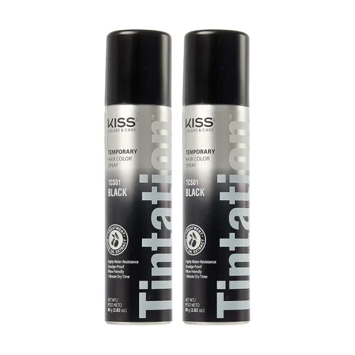 Miniatura 9 de Red by Kiss Tintation Spray de color temporal para el cabello, cobertura instantánea de retoque de raíces grises, resistente al agua y a las marrón