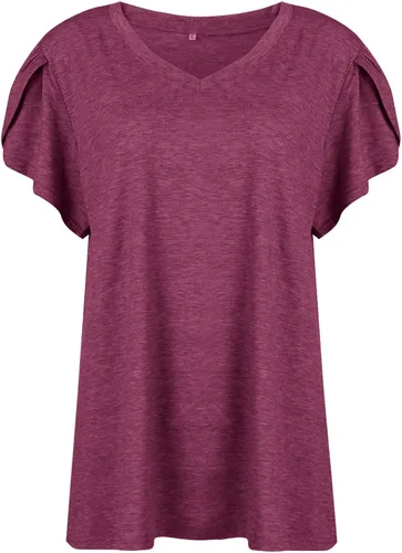 Miniatura 3 de Camisetas de verano para mujer, moda casual, cuello redondo, manga corta, de punto, color sólido, suéter