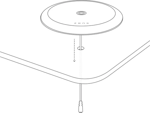 Miniatura 2 de ZENS Cargador inalámbrico integrado con certificación Qi, para Apple iPhone 17/16/15/14/13/12/11/10/9/8 Series, Samsung y todos los dispositivos