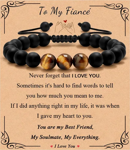 Miniatura 20 de Pulsera de regalos para hombres para papá hijo mi hombre novio marido hermano nieto abuelo papá bonus sobrino tío cumpleaños día del padre