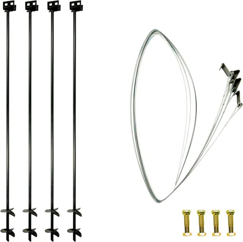 Miniatura 6 de Tie Down Kit de anclaje de doble cabeza de 36 pulgadas x 3/4 pulgadas con correas y pernos (paquete de 4)