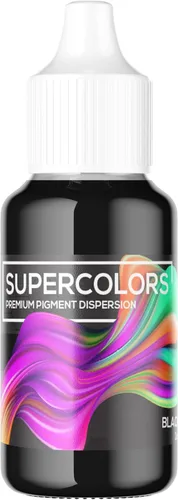 Superclear Super Colors Pigmento de resina epoxi negro, 1 oz, tinte líquido altamente concentrado para epoxi, arte de resina y fundición, combina