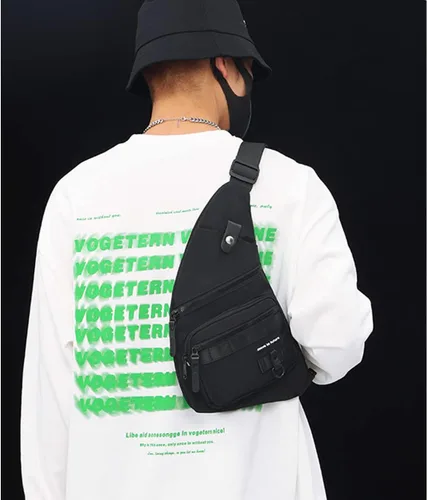 Miniatura 8 de Bolso bandolera antirrobo cruzado en el pecho, mochila de hombro para mujeres y hombres, bolsa de bolsillo personal ligera para senderismo y viajes