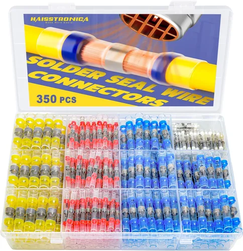 Miniatura 9 de 380 piezas de conectores de cable de soldadura termorretráctil - haisstronica conectores de cable impermeables - conectores eléctricos - conectores