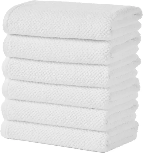 Miniatura 43 de Great Bay Home Toalla de baño blanca – Toalla de baño de gran tamaño 100% algodón de 68 x 35 pulgadas – Absorbente, de secado rápido, toalla de baño