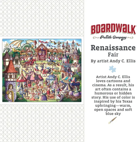 Miniatura 6 de Boardwalk Renaissance Fair - Rompecabezas de 500 piezas con caja premium, regalo para adultos y familia, 16 x 20 pulgadas