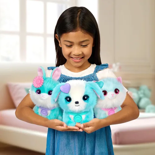 Miniatura 8 de SCRUFFALUVS Blue Surprise Pet, juguetes de peluche misteriosos, animales de peluche, lava para revelar 1 de 3 mascotas de rescate: cachorro, conejo