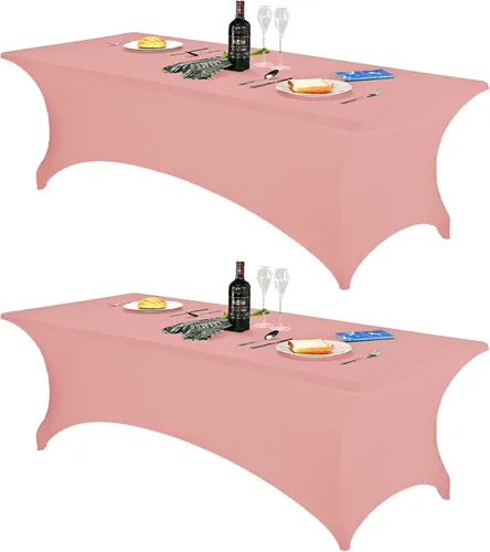 Miniatura 95 de FORLIFE - Funda de mesa de elastano, mantel ajustado de 4 pies para mesas rectangulares, funda elástica para patio, universal para bodas, banquetes