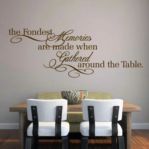 Miniatura 8 de Sweetums Signatures - Adhesivo de pared para comedor, cocina - Los recuerdos más grandes, pegatina reunidos alrededor de la mesa - Varias opciones