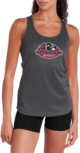 Miniatura 112 de Camiseta deportiva sin mangas oficial de la NCAA Collegiate para mujer, con espalda cruzada, logotipo primario, colección carbón