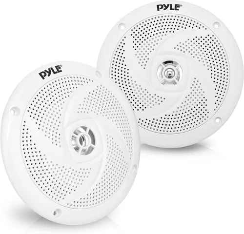 Pyle Altavoces marinos - 5.25 pulgadas, 2 vías, impermeable y resistente a la intemperie, sistema de sonido estéreo de audio para exteriores con 180