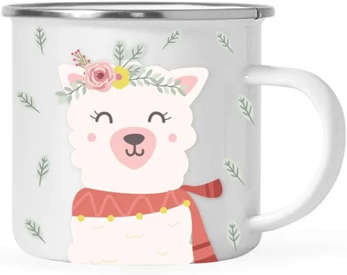 Miniatura 21 de Andaz Press Taza de café de acero inoxidable con temática de alpaca de 11 onzas, regalo de broma, colorido gráfico de llama bohemio, 1 paquete, taza