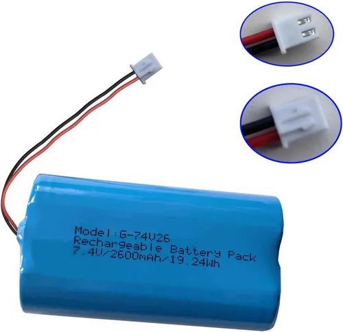 Miniatura 3 de Batería recargable de iones de litio de 7.4V 2600mAh 18650 2s1p con conector de enchufe XH2.54/2P para iluminación LED, equipo electrónico, paquete
