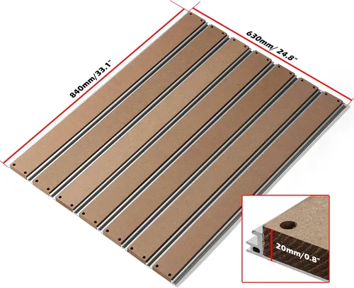 Miniatura 2 de Genmitsu 6060 Mesa de Tablero de Desperdicio Híbrida de Aluminio y MDF para Máquina de Router CNC PROVerXL 4030 a 6060 Kit de Extensión de Eje XY