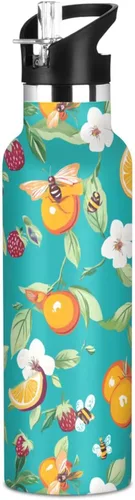 Miniatura 25 de Insulated Water Bottle with Straw Double Wall Vacuum Insulated Lightweight for Sports, Travel, and School, Sweet Wolf Purple 17