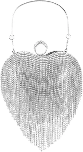 Van Caro - Bolso de noche vintage con forma de corazón