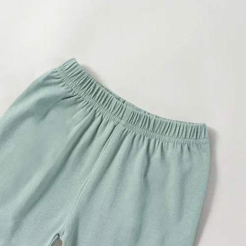 Miniatura 5 de Conjunto de 2 piezas de camiseta sin mangas de color sólido para niñas pequeñas, conjunto de 2 piezas, traje casual de verano