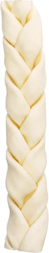 Miniatura 2 de Pet Factory 100% fabricado en Estados Unidos, piel de res trenzada de 12 pulgadas, sabor natural, 1 unidad/1 paquete