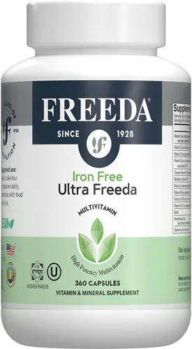 Miniatura 7 de FREEDA Multivitamínico de máxima fuerza – Suplemento diario de alta potencia para adultos activos (hombres y mujeres) – Sin hierro – Compatible
