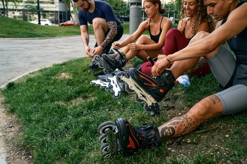 Miniatura 9 de Panther - Patines en línea para hombre con correa ajustable, ruedas de 3.228 in, ajuste suave para comodidad Patines de larga distancia Roller