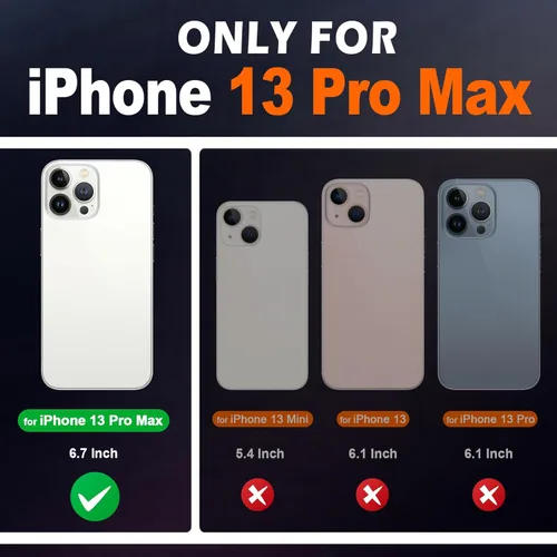Miniatura 2 de SHIELDON Funda para iPhone 13 Pro Max 5G, cartera de cuero genuino tipo folio magnética con amortiguación de golpes, bloqueo RFID, tarjetero, Marrón